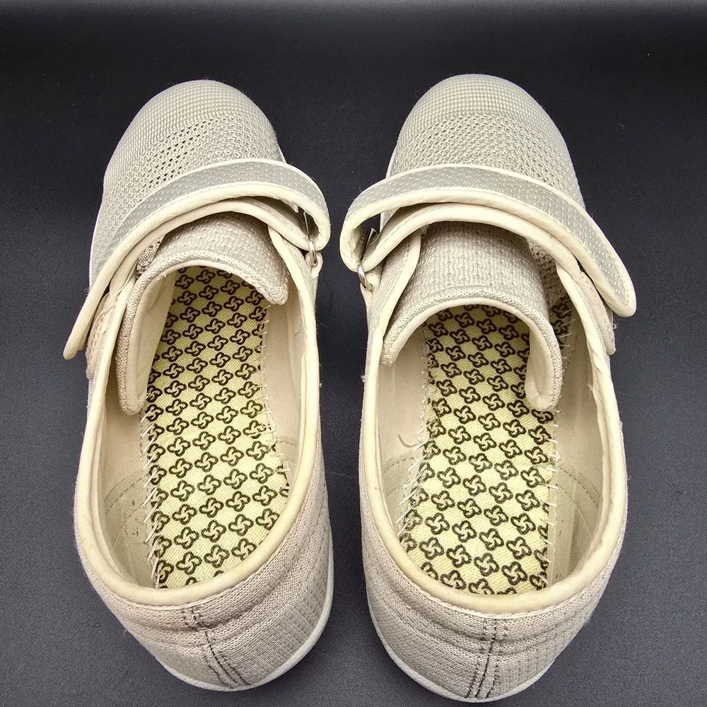 Youyun Comfort Strap Knit Walking Shoes Beige  Womens 10  Mens‎ 9